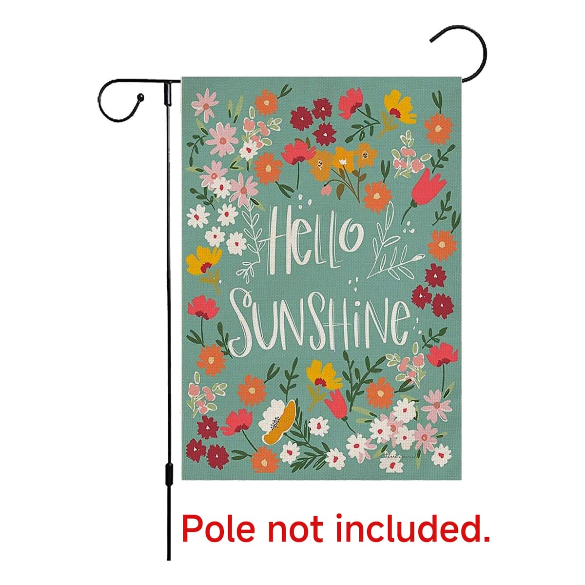 Hello sunshine garden flag