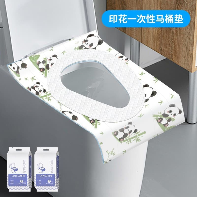 Quilted toilet seat [printed style] (7 pieces/pack)