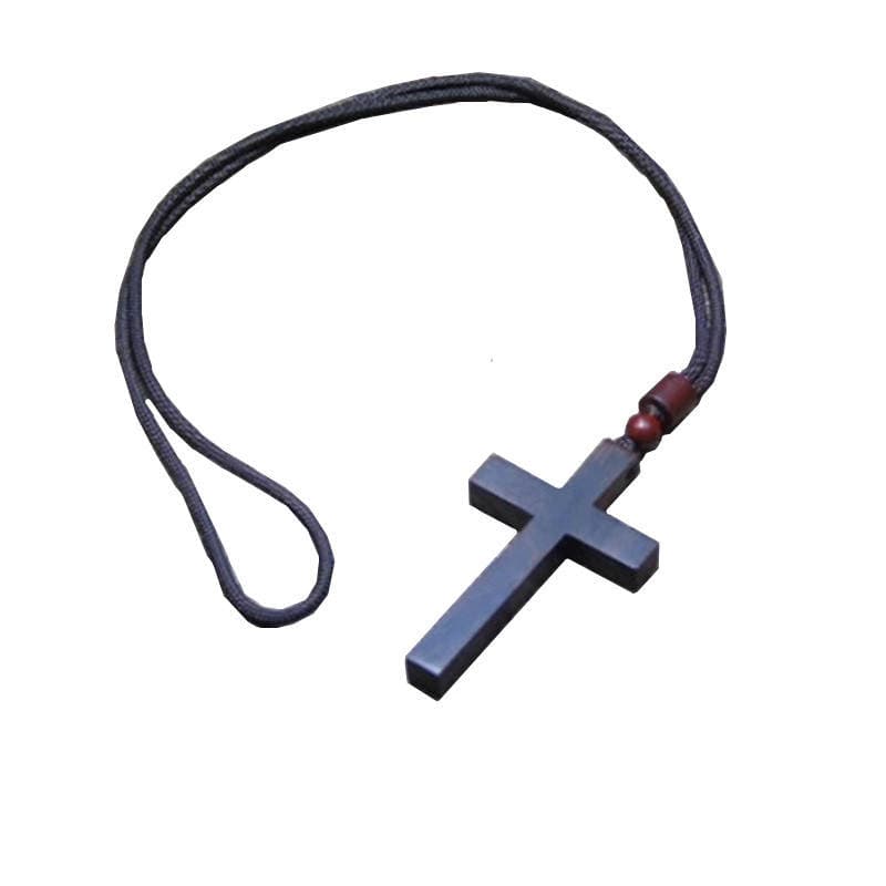 Supply of Sandalwood Cross Necklaces, Fashionable Men's and Women's Craft Gift Pendants, Sweater Art Retro Accessories Pendants 5
