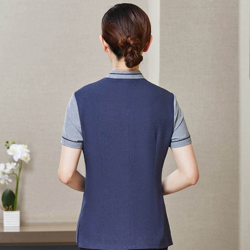 Cleaning clothes short-sleeved summer clothes female hotel room cleaner work clothes pension hospital property aunt PA clothes 4