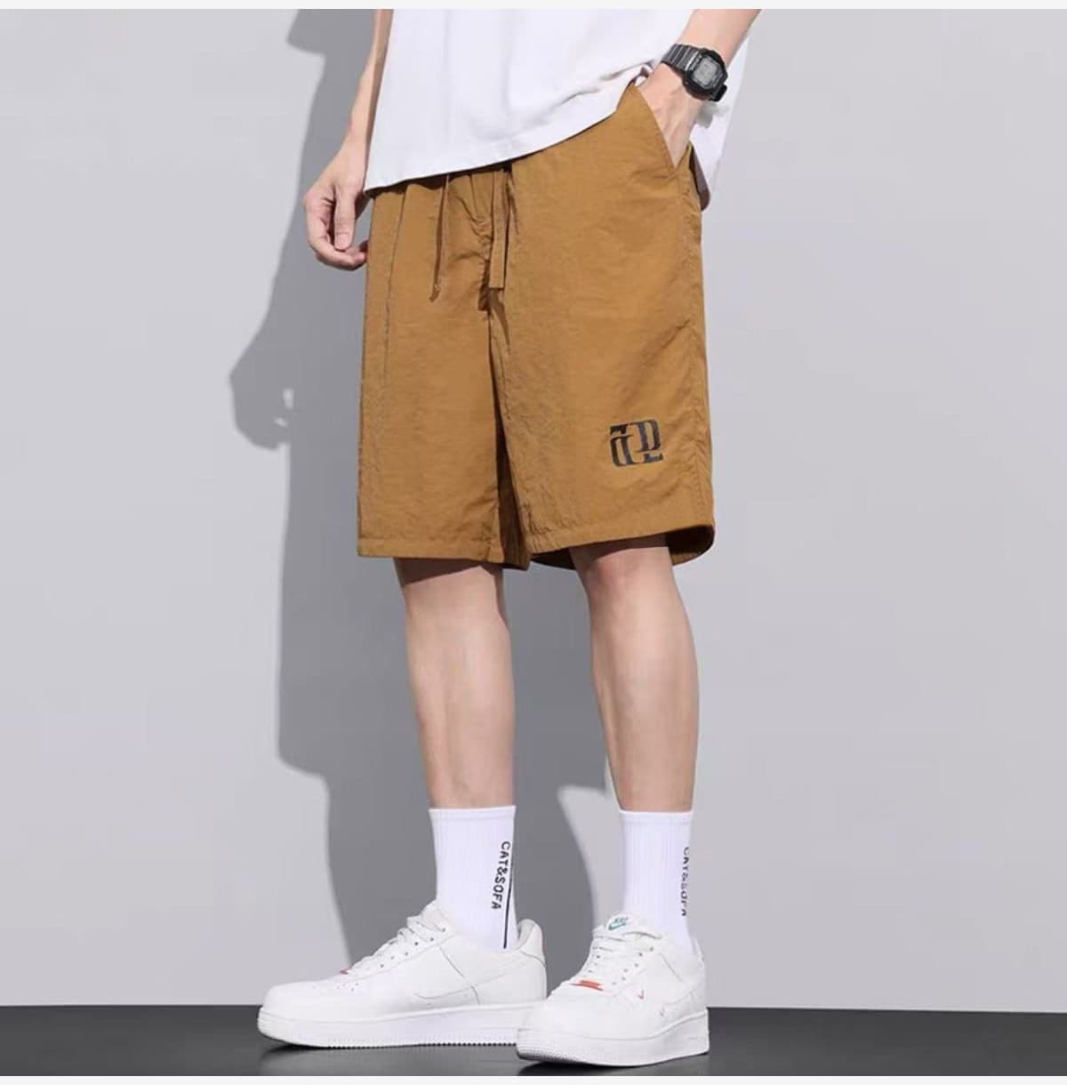 X43 five-quarter pants: orange