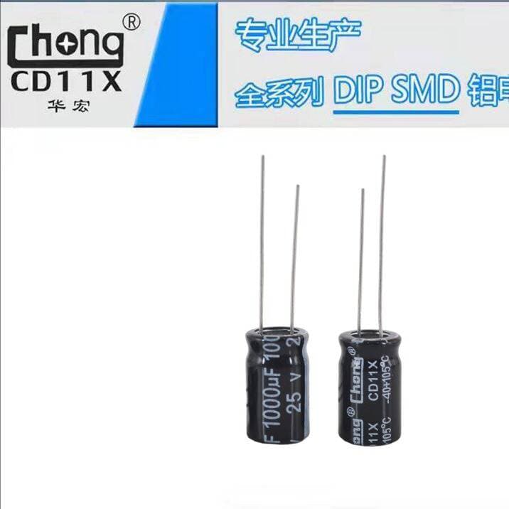 Aluminum Electrolytic Capacitor 25V1000Uf 10*17, Supplied by Huahongchong Manufacturer, Supports Customization 4
