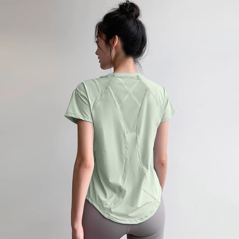 Light bean green short sleeves