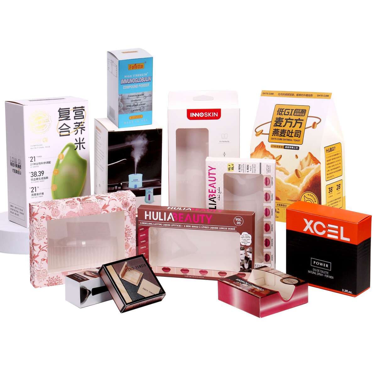 in stock small white box wholesale thick white folding white cardboard box cosmetic packaging box color box bulk customization 5