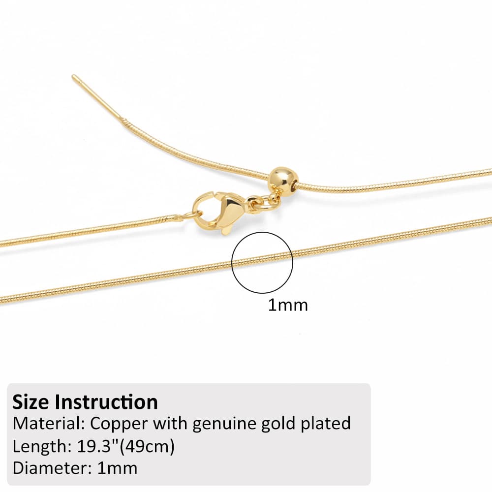 Gold snake chain necklace