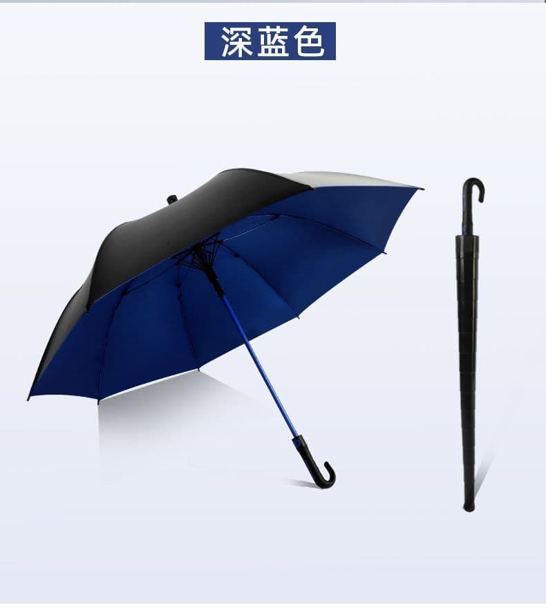 Medium-sized waterproof case with black vinyl sun protection, resistant to force 10 storms - curved hook, royal blue