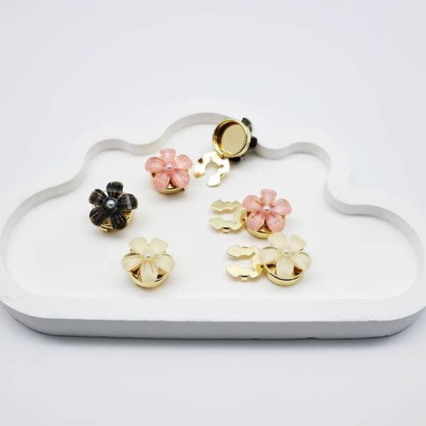 Button Cover Petal Decorative Button Cap Shirt Button Cuff Button Cap Button Set Shirt Button Turtle Button Clip Set