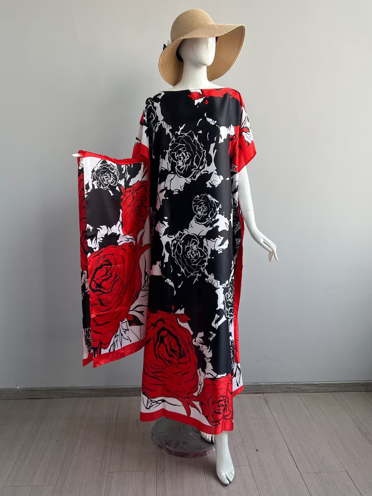 282-black red flower