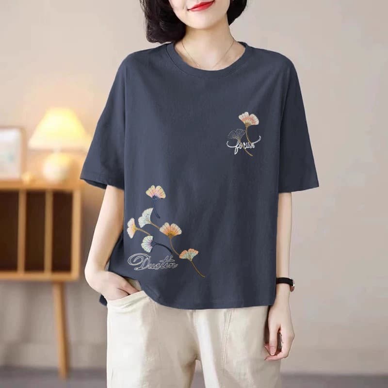 98 gray [upper and lower ginkgo leaves]