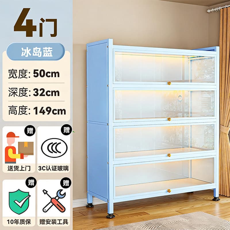 Clear sky blue [length 50 width 32 height 149cm] 4 doors 5 floors