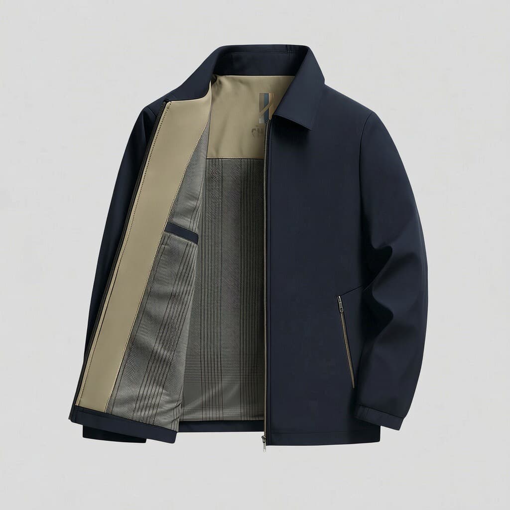 Navy blue lapel
