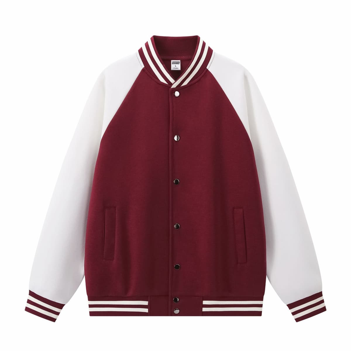 Burgundy and white