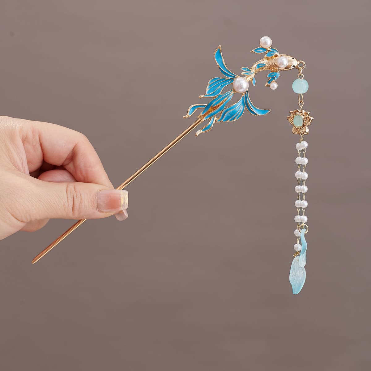 Floating light blue