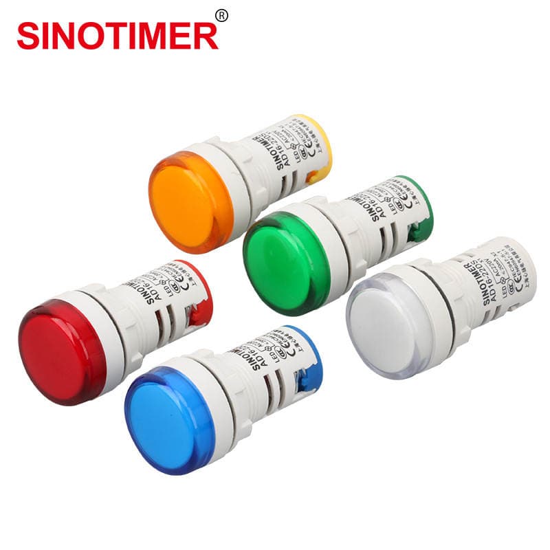 LED power indicator light AD16-22D/S AC DC signal light 220V/12V/24V/110V/380V 3