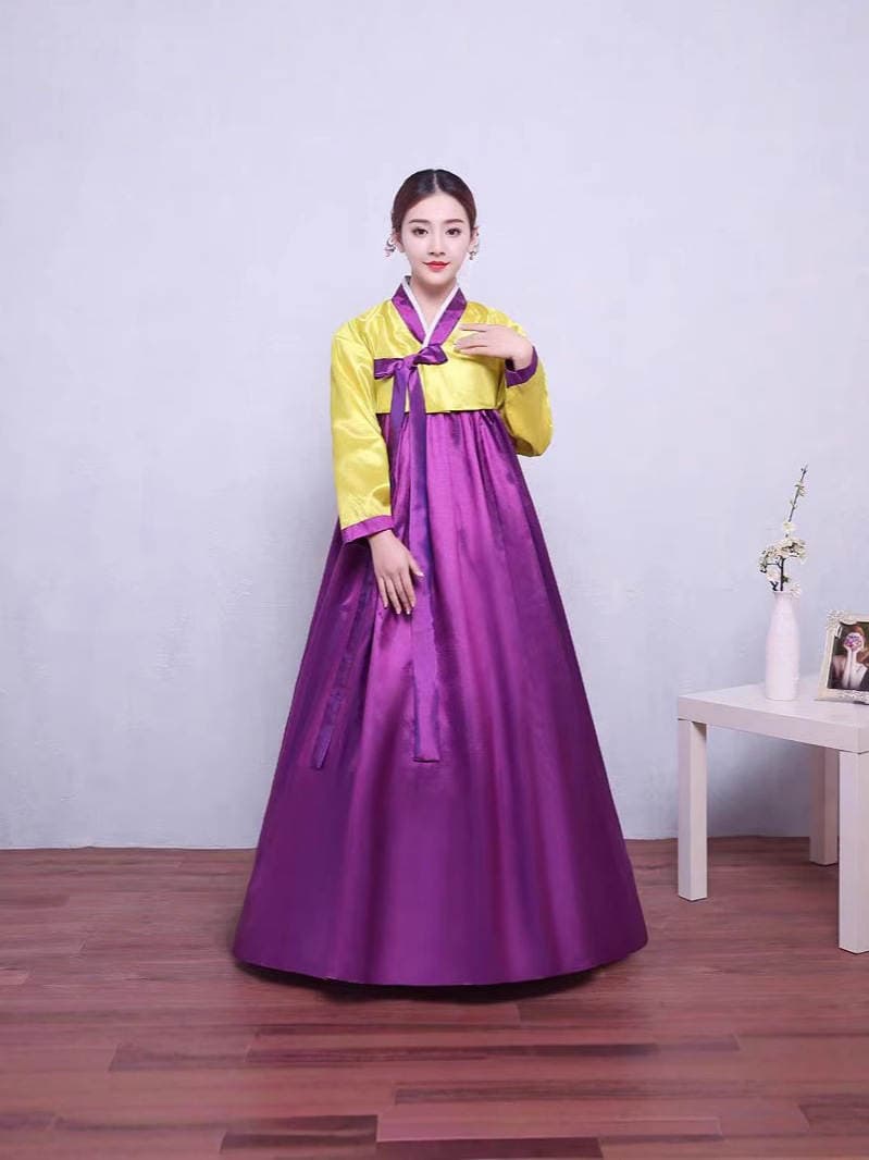 Korean Ethnic Minority Dance Performance Costume Women's Stage Costume South Korea Traditional Costume Court Hanbok 4