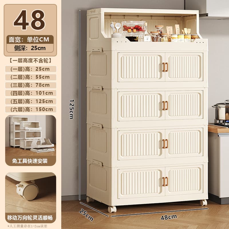 Five cabinets [48x25x125cm] warm color