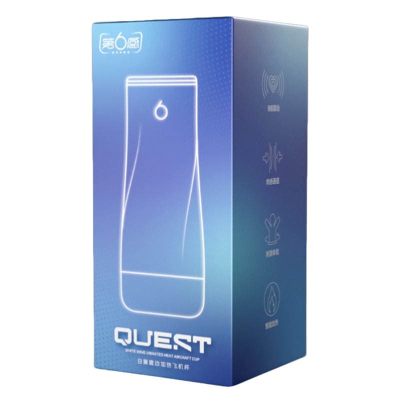 6Th Sense Quest Series White Wing Heated Vibrating Aircraft Cup Male Masturbator Adult Toy Sex Toy 2