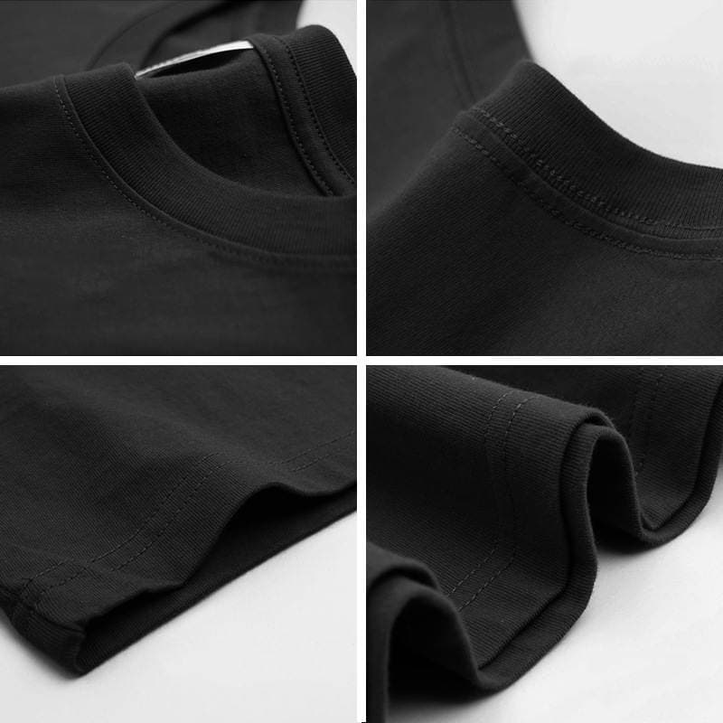 Kişilər üçün 240 qramlıq ağır pambıqdan, boş kəsimli, böyük ölçülü, qısaqol idman t-shirt (qaçış, məşq, fitnes üçün). 4