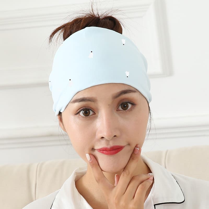 Small pine tree light blue headscarf (four seasons)