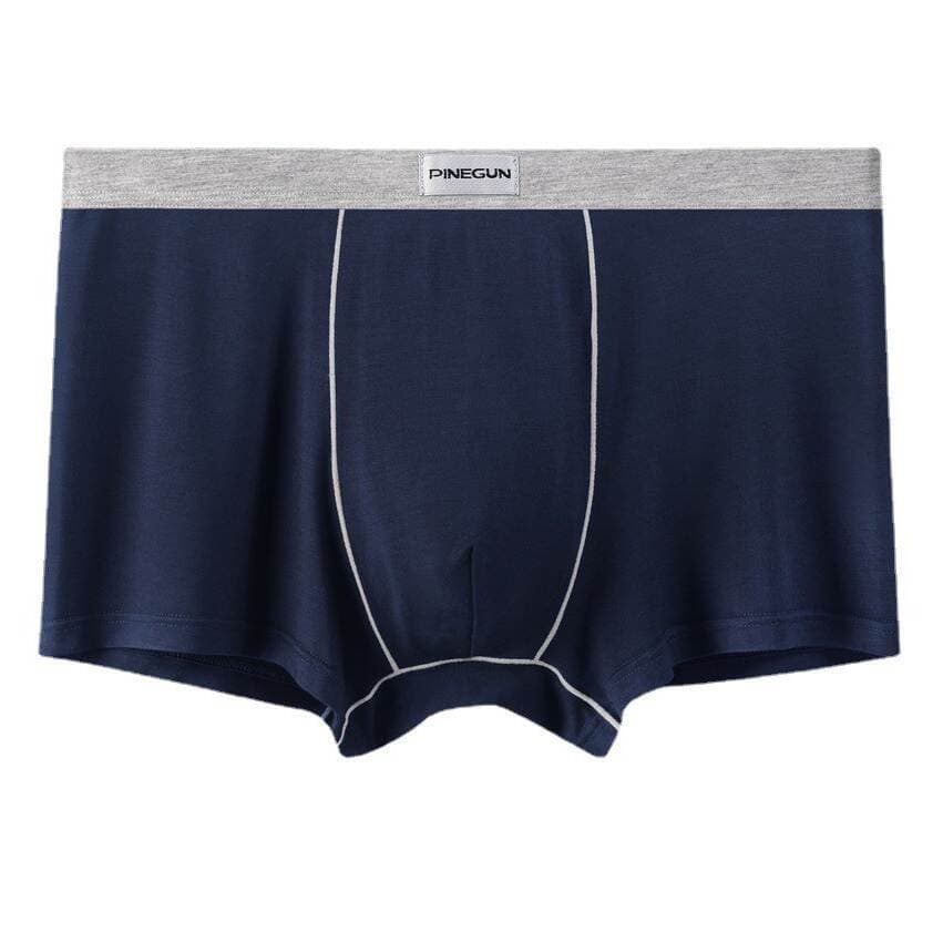 Factory wholesale men's underwear modal Red men's boxed boxed mid-waist youth solid color shorts head 5