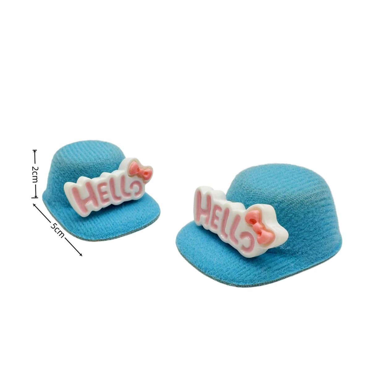 Blue hello hat