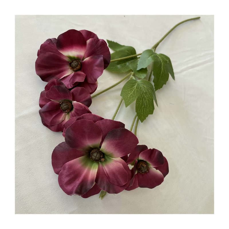 Brushed Fabric Xifu Begonia New Pastoral Style Wedding Artificial Begonia Flowers for Living Room Home Decor Fake Flowers 5