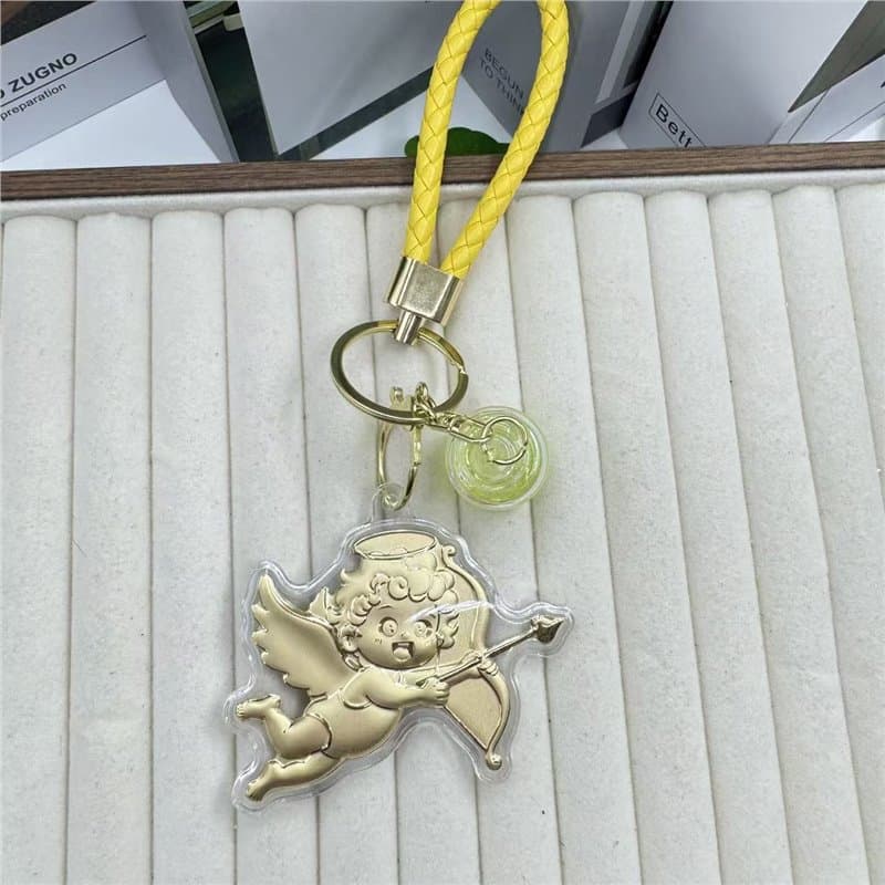Cupid angel + yellow wishing bottle