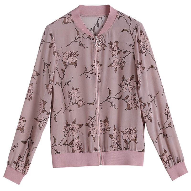 Chiffon Short Jacket Women's Long Sleeve Spring and Autumn 2021 New Loose Cardigan Jacket Sun Protection Zipper Top Summer 5