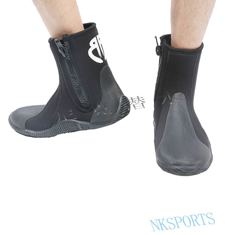 Customized 5Mmneoprene Black Diving Shoes Hard-Soled Vulcanized Shoes Anti-Cut, Non-Slip, Wear-Resistant, Protective Rubber Shoe Covers 5
