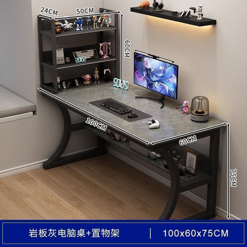 [free desktop bookshelf] slate gray 100cm