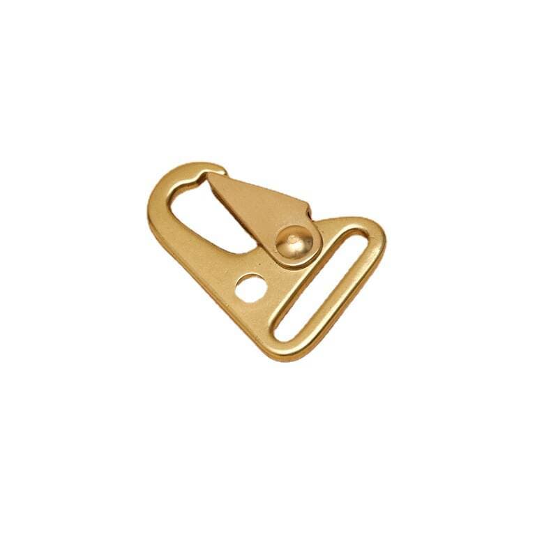 Factory spot pure copper outdoor carabiner travel bag computer bag Hawk hook key chain leather luggage hardware 5