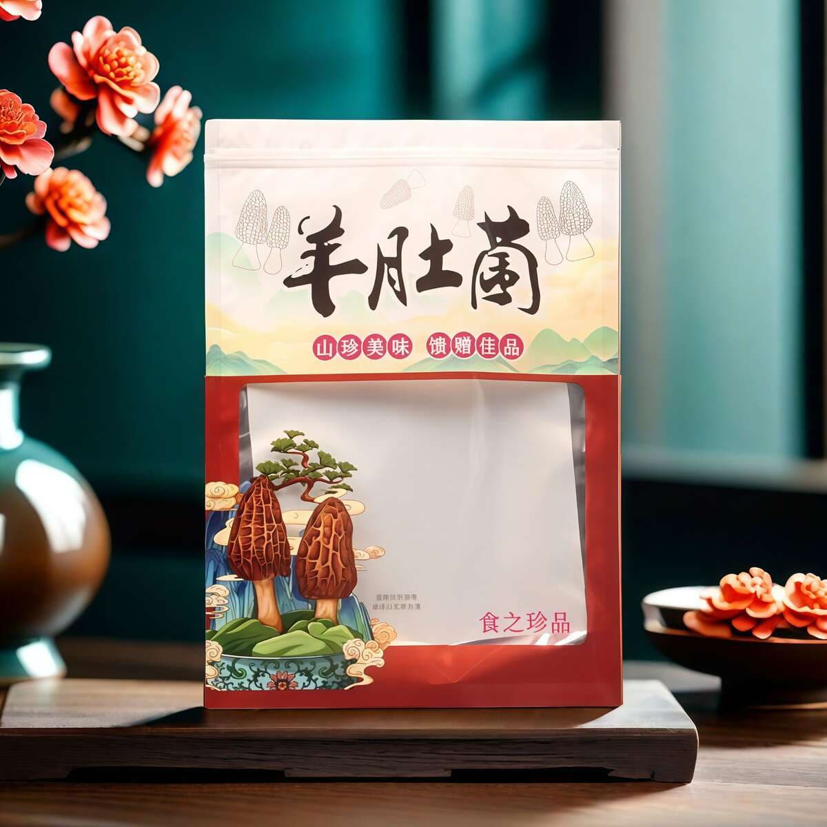 Thickened Morel Mushroom Packaging Bags 250G/500G Sealed Moisture-Proof Mushroom Dry Goods Food Packaging Bags in Stock 3