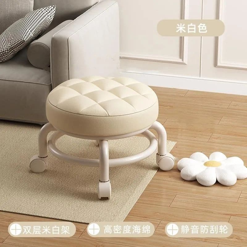 White [pp material-comfortable soft cushion] + universal wheel