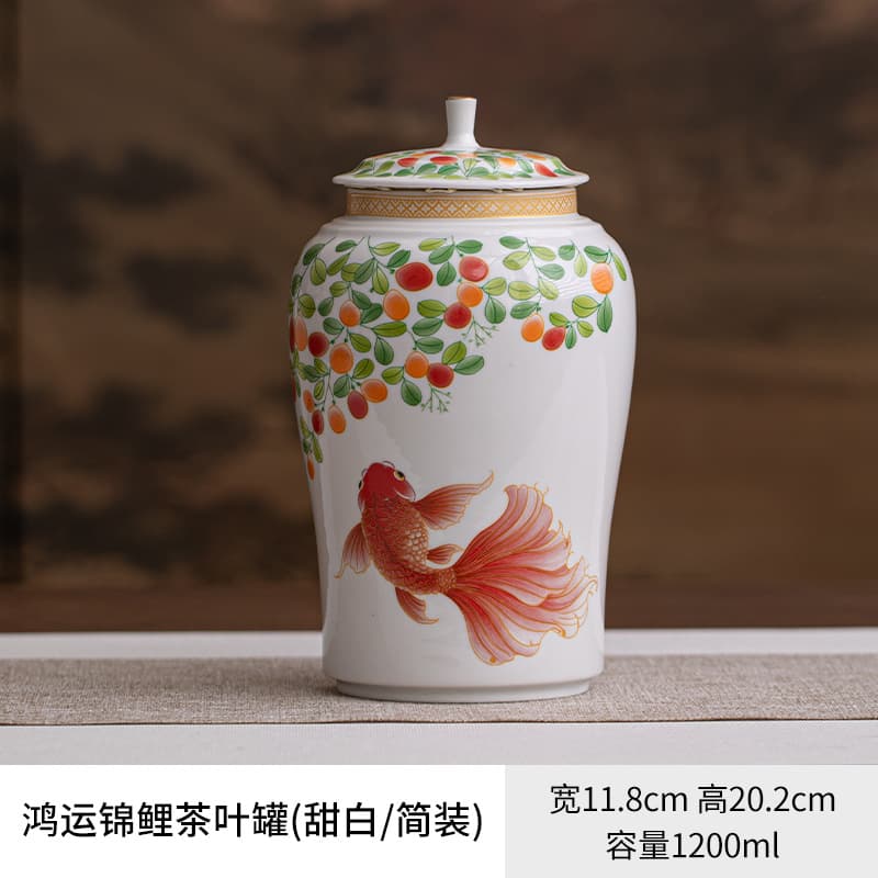Lucky koi tea can-sweet white