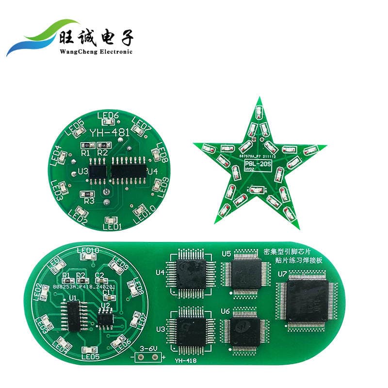 SMD komponentləri üçün lehimləmə təcrübə lövhəsi dəsti, DIY/təlim üçün 4