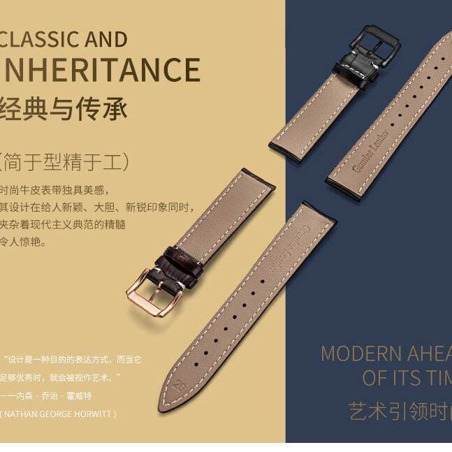Watch Strap First Layer Leather Watch Strap Genuine Leather Watch Strap Pin Buckle Drop Shipping Watch Accessories 3