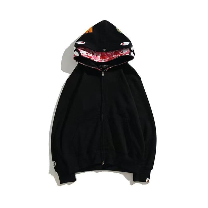 Black outside and pink inside double cap