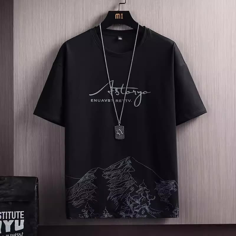 Snow mountain short sleeve t-shirt - black