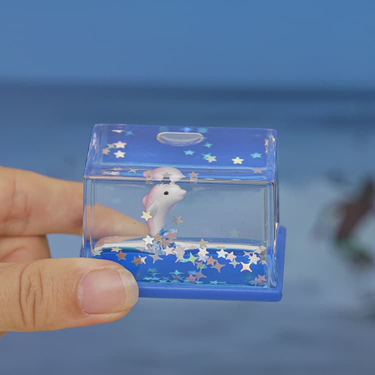Mini small rectangular-pink dolphin