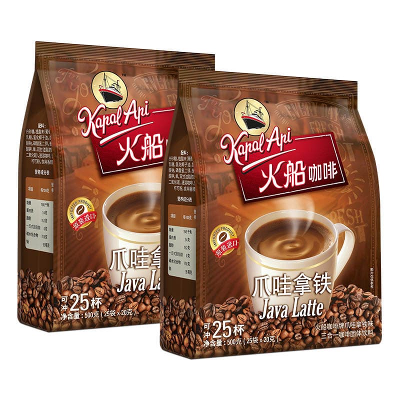 İndoneziya Fire Boat Java Latte Hazır Qəhvəsi, Qatı, 25 Paket, 500g 2