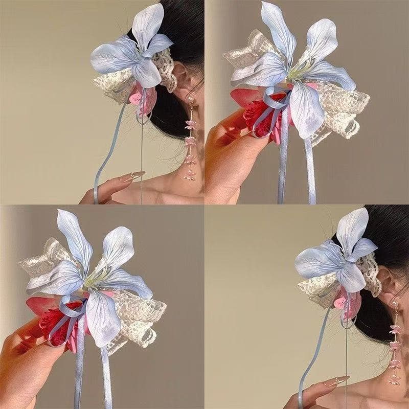 5877 forest lace lily hairpin