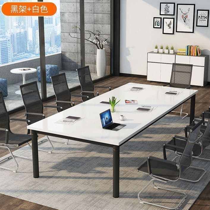 [thickened board] white desktop + black shelf