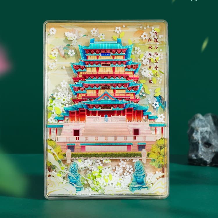 Ar quicksand refrigerator magnet--tengwang pavilion (type a)