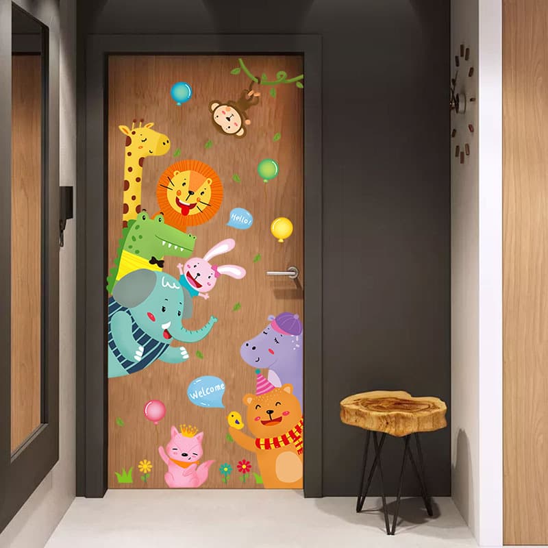 19. Animal door stickers