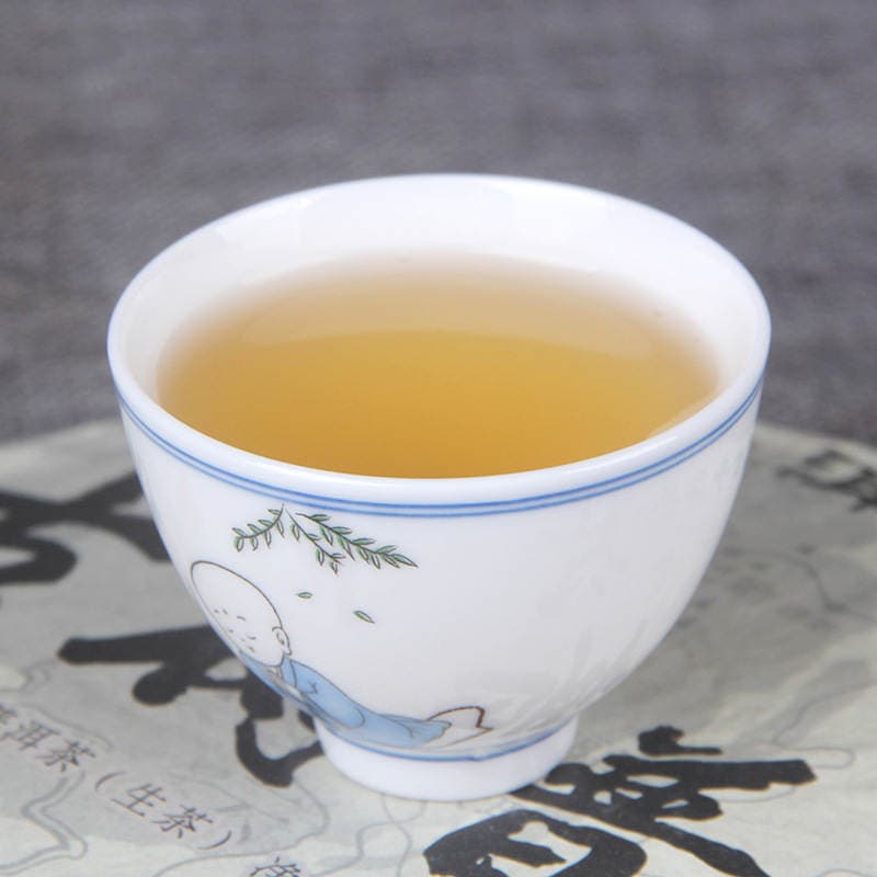 Yunnan Pu-er çayı, qədim ağac, çiy, Qizi tortu, 357 q, Lincang İslandiya Qızıl Yarpaq 4