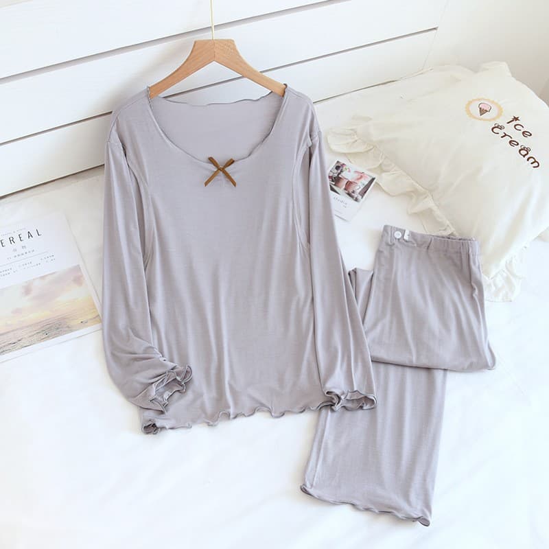 Solid color pullover Gray