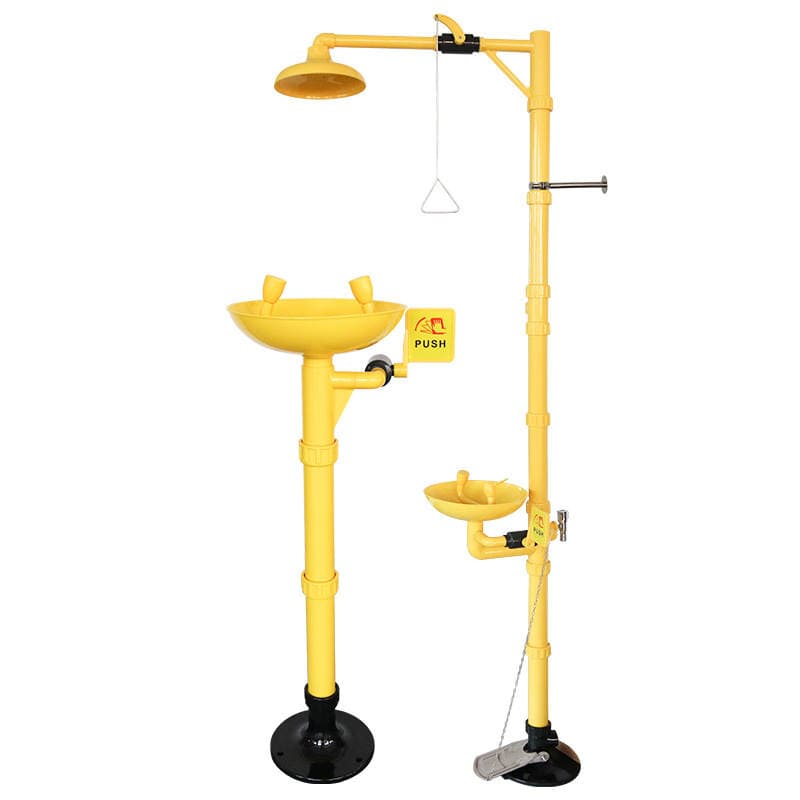 Industrial factory ABS plastic eye washer Vertical composite shower emergency spray anti-freeze eye washer 5