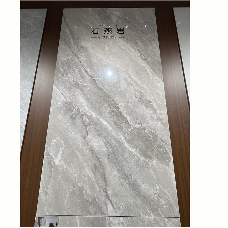 {in stock, made in foshan, guangdong} high-gloss porcelain tile 3c with g-shiyanyan rock texture