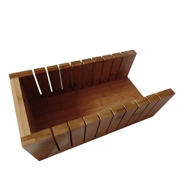 Creative Bamboo Bread Storage Box with Compartments, Bread Slice Container, Bread Slicer, Handmade Soap Slicer 5