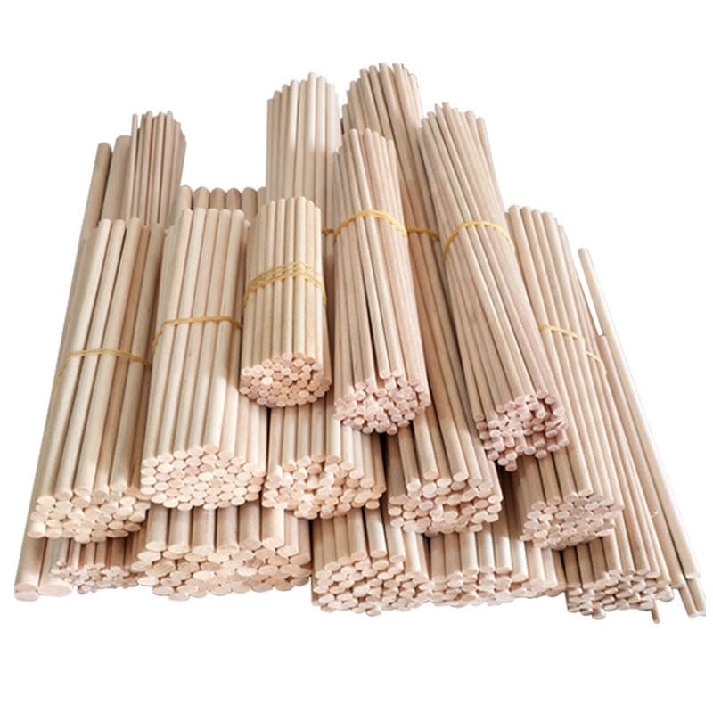 Wooden Sticks, Round Wooden Sticks, DIY Production of Building Model Materials, Small Round Sticks, Birch Round Wooden Sticks, Ice Cream Sticks, Small Wooden Sticks 2